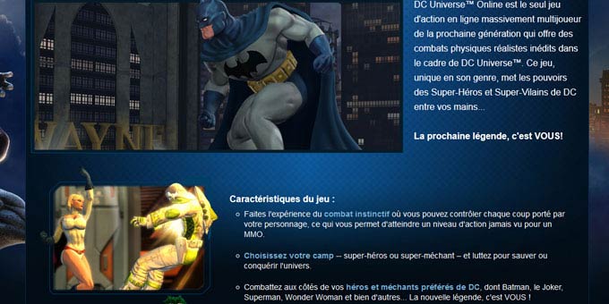 Jouer à DC Universe Online