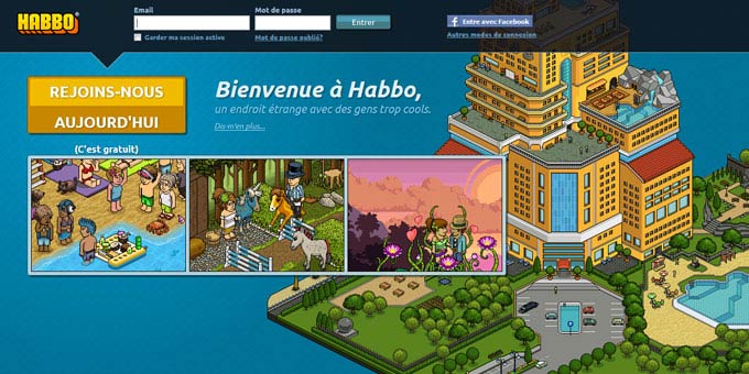 Jouer à Habbo hotel