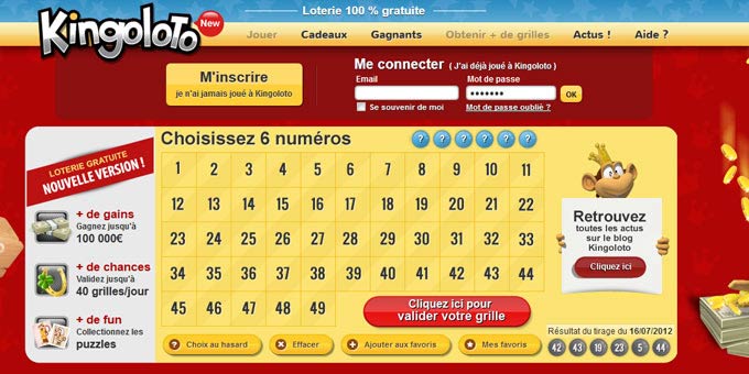 Jouer à Kingoloto