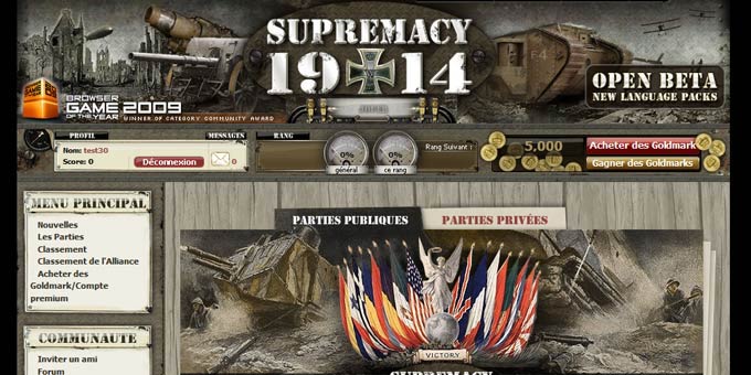 Jouer à Supremacy 1914
