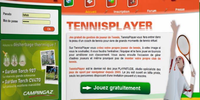 Jouer à TennisPlayer